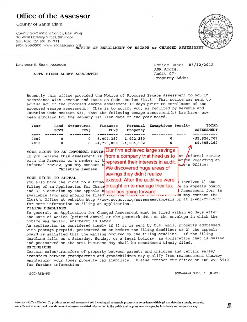 Audit savings performed by Haws Consulting Group for one of our clients.