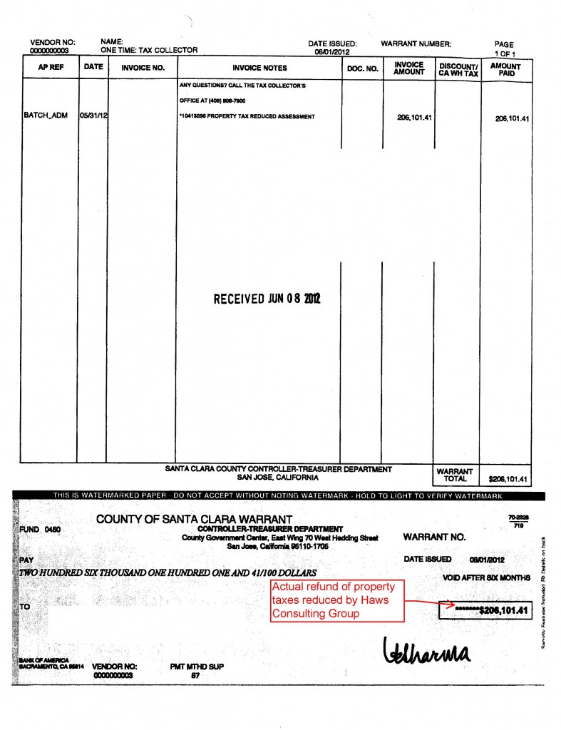 SCCO Refund Check